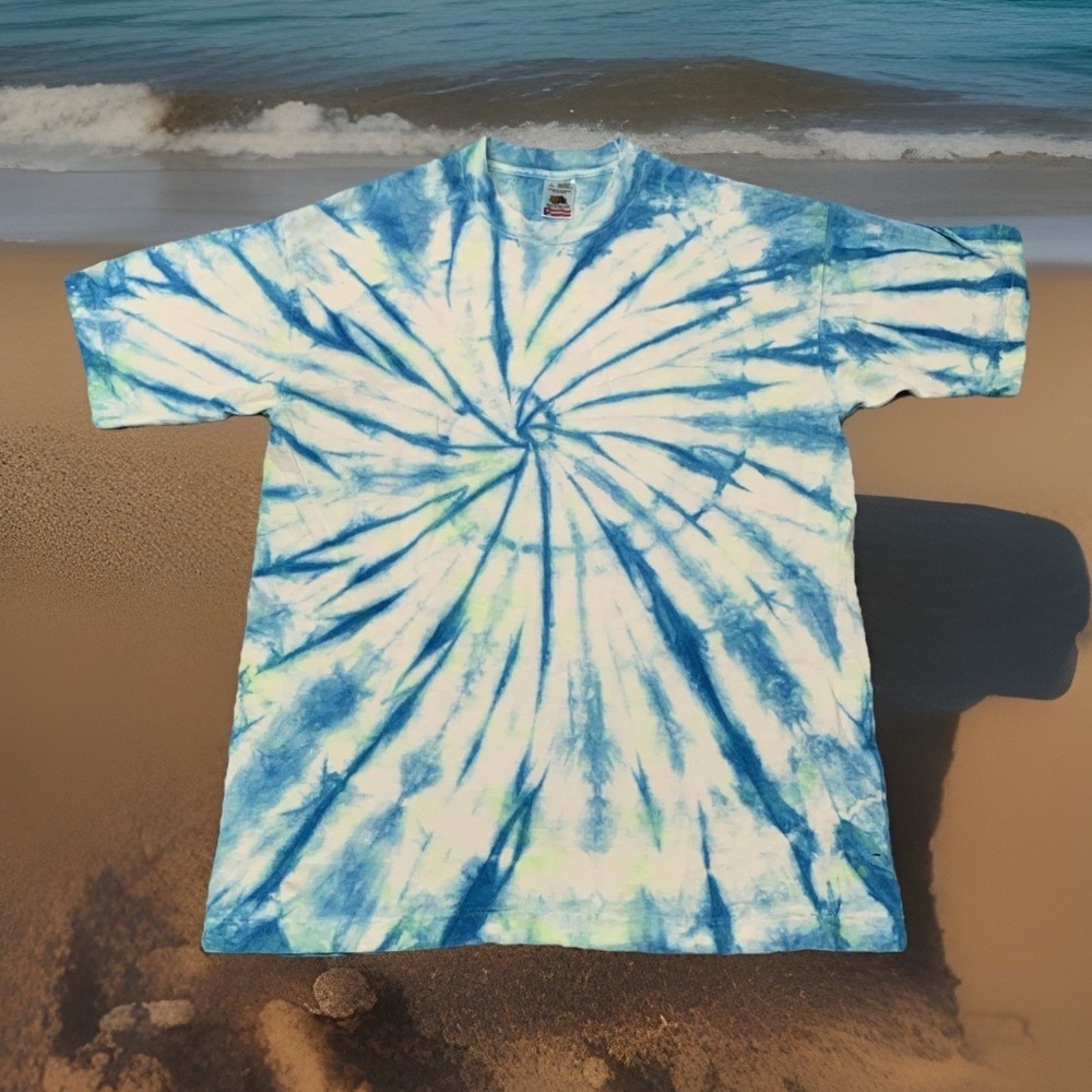 Vintage Hippie Tie-Dye Short Sleeve Shirt Size L Y2K Made Of USA Fabric Hypnotic